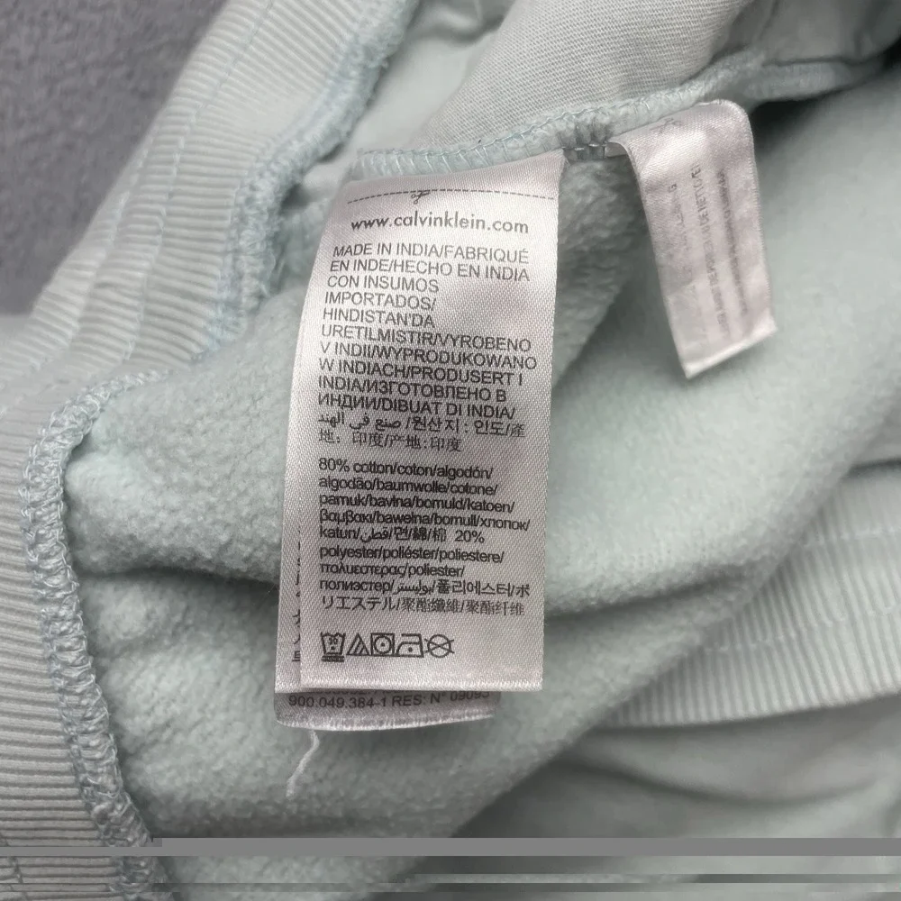 Calvin Klein Jeans CK Shorts Monogram Logo Fleece Shorts Size 2XL Men Light Blue